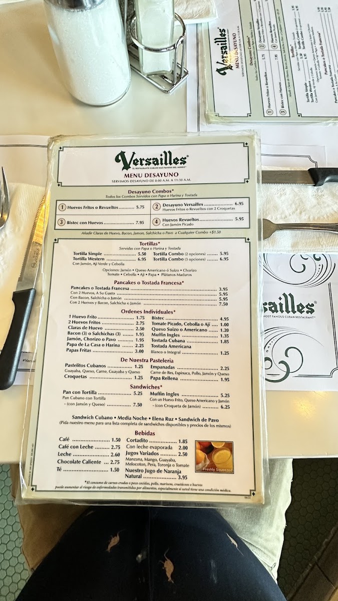 Versailles Restaurant Cuban Cuisine Menu - Image 5